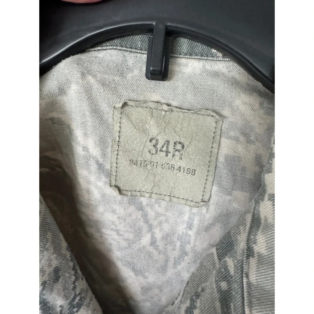 US Air Force ABU Digital Tiger Stripe Camo Field Jacket Mens 34R DSCP Military